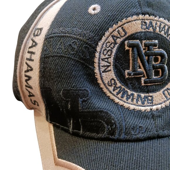 🏝️VINTAGE 90s Dorsett Tee's NASSAU BAHAMAS Cap 3D Puff Embroidery Unisex - Picture 7 of 16